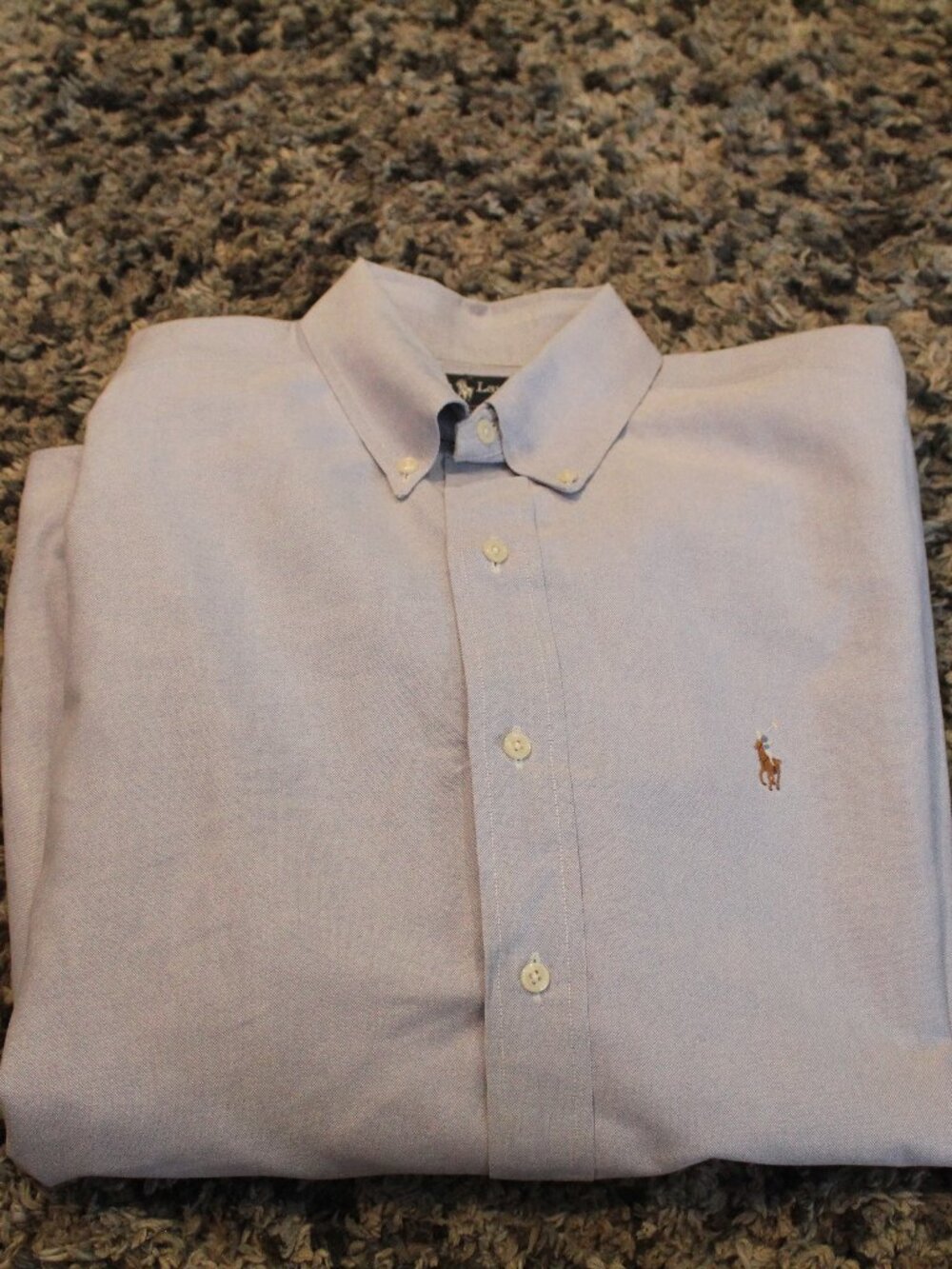Ralph Lauren Men XXL Blue Oxford Yarmouth Button Up Business Long Sleeve